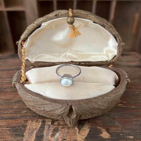 ❤️VTG Silver Ring w/ Freshwater Pearl - Picture 10 of 10